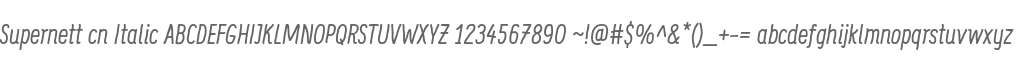 Supernett cn Italic