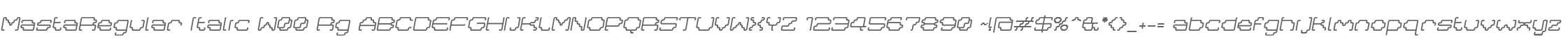 MastaRegular Italic W00 Rg
