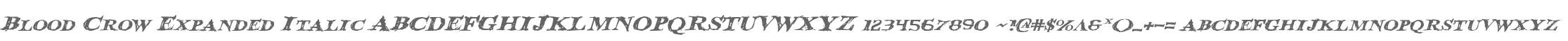 Blood Crow Expanded Italic