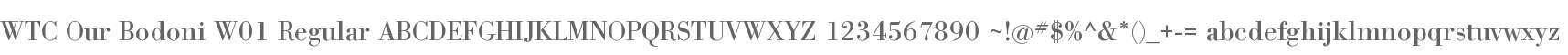 WTC Our Bodoni W01 Regular