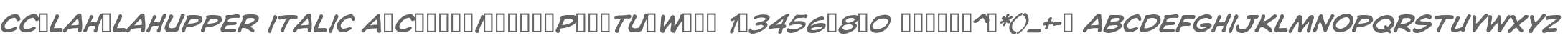 CCBlahBlahUpper Italic