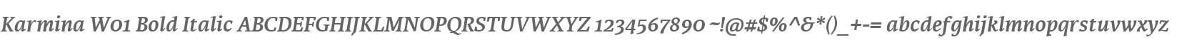 Karmina W01 Bold Italic
