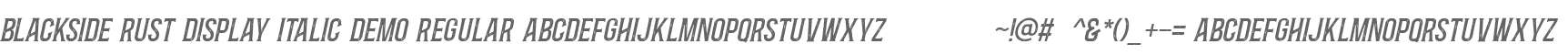 Blackside Rust Display Italic D