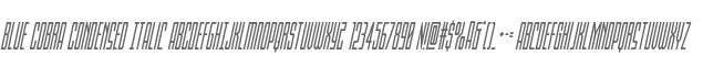 Blue Cobra Condensed Italic