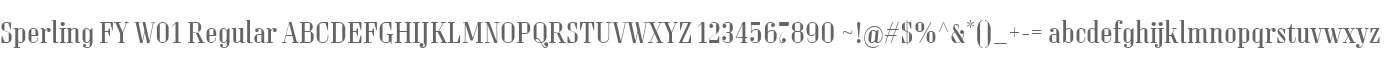Sperling FY W01 Regular