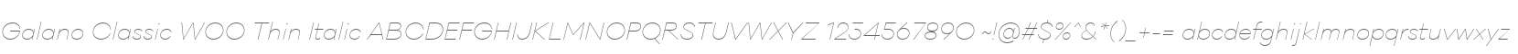 Galano Classic W00 Thin Italic