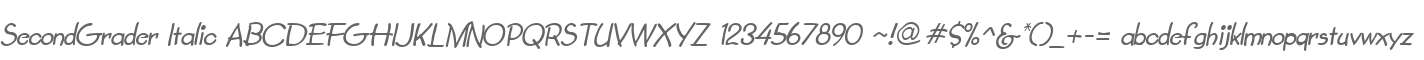 SecondGrader Italic