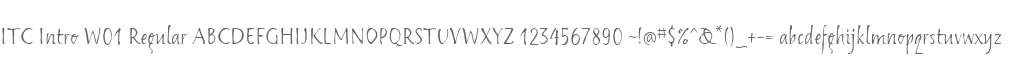 ITC Intro W01 Regular