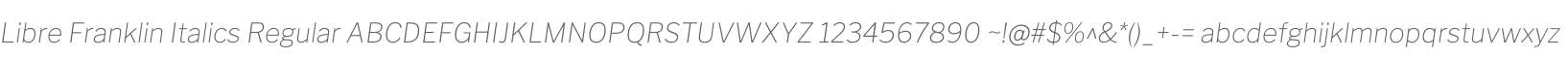 Libre Franklin Italics