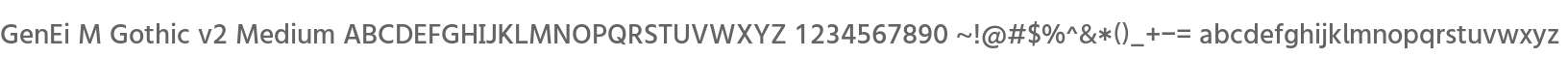 GenEi M Gothic v2 Medium