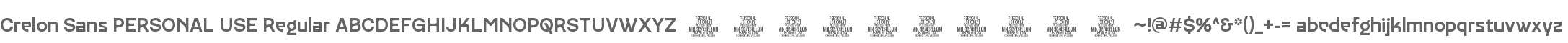 Crelon Sans PERSONAL USE