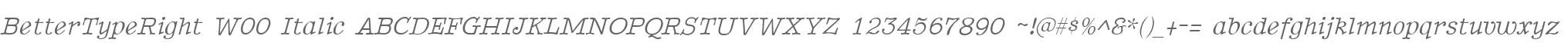 BetterTypeRight W00 Italic