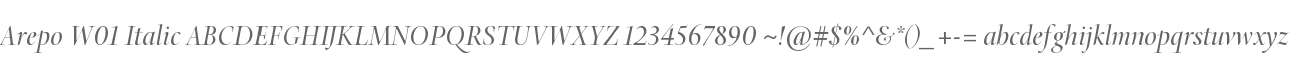 Arepo W01 Italic