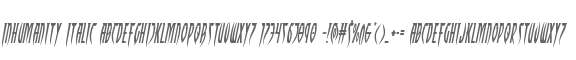 Inhumanity Italic