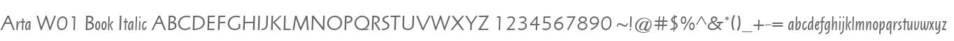 Arta W01 Book Italic