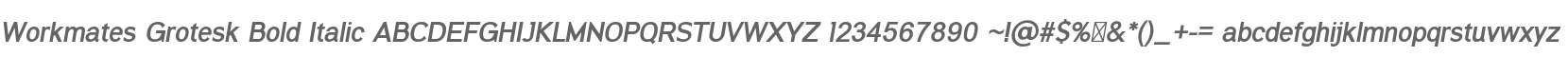 Workmates Grotesk