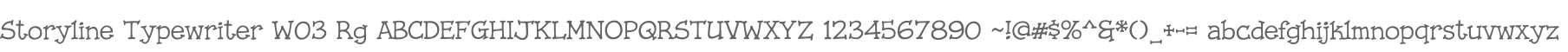 Storyline Typewriter W03 Rg
