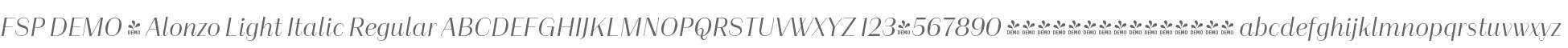FSP DEMO - Alonzo Light Italic