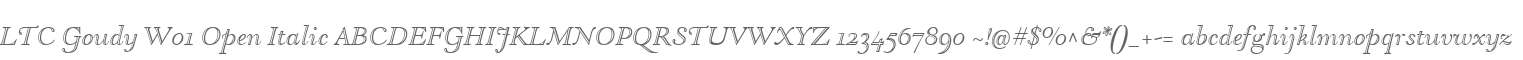 LTC Goudy W01 Open Italic