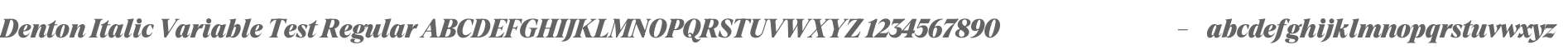 Denton Italic Variable Test
