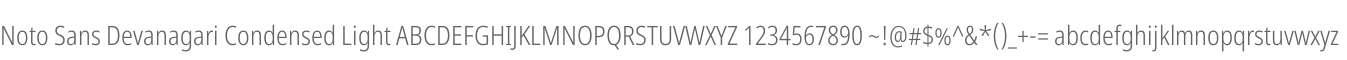 Noto Sans Devanagari Condensed Light