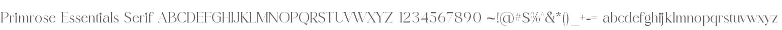 Primrose Essentials Serif