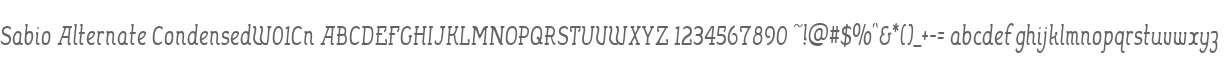 Sabio Alternate CondensedW01Cn