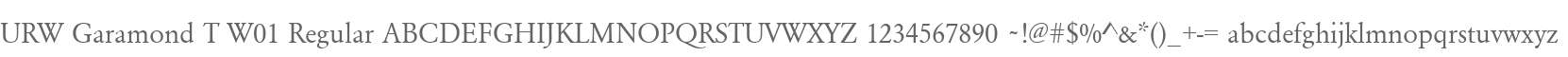 URW Garamond T W01 Regular