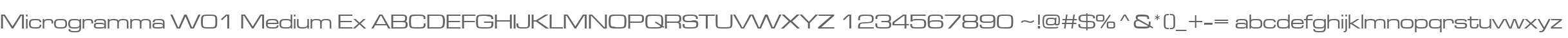Microgramma W01 Medium Ex