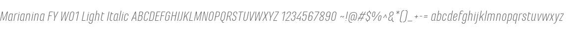 Marianina FY W01 Light Italic