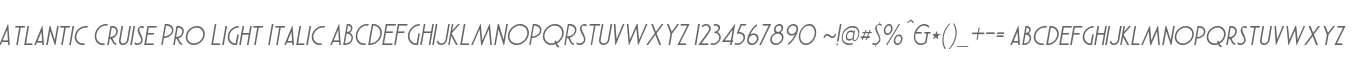 Atlantic Cruise Pro Light Italic