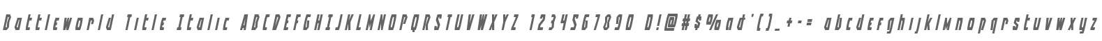 Battleworld Title Italic