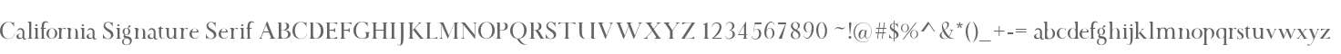 California Signature Serif