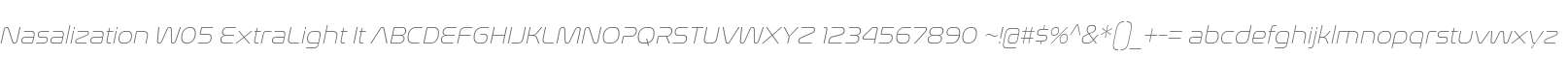 Nasalization W05 ExtraLight It
