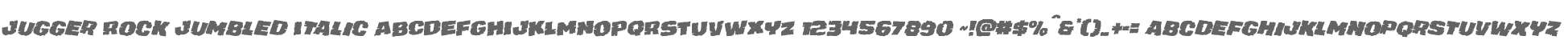 Jugger Rock Jumbled Italic
