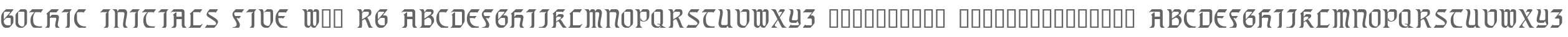 Gothic Initials Five W90 Rg
