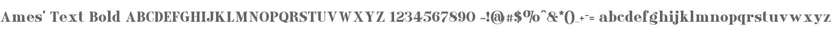 Ames' Text Bold
