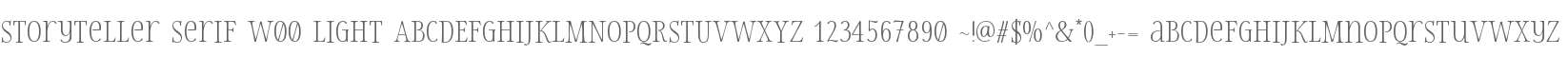 Storyteller Serif W00 Light