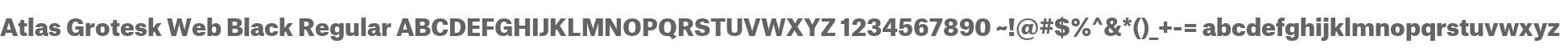 Atlas Grotesk Web Black Regular