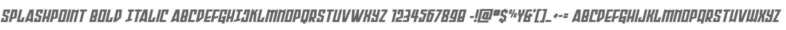 Splashpoint Bold Italic