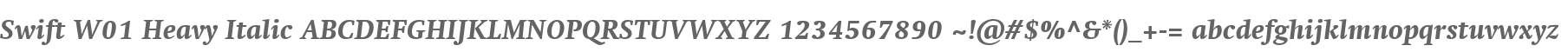 Swift W01 Heavy Italic