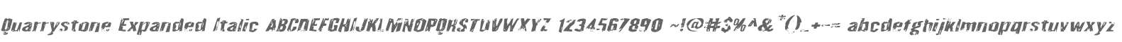 Quarrystone Expanded Italic