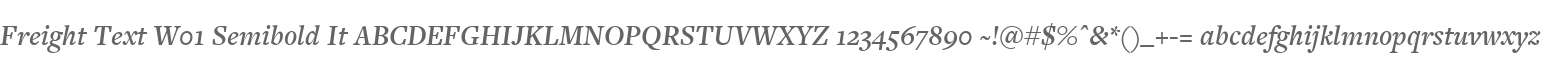 Freight Text W01 Semibold It