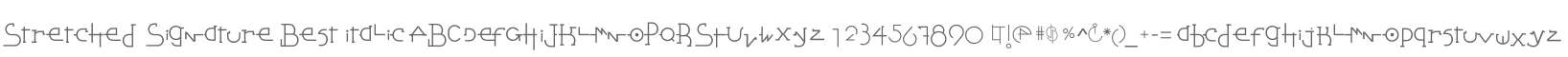 Stretched Signature Best Italic