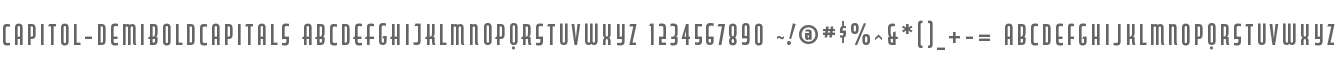 Capitol DemiBold Capitals