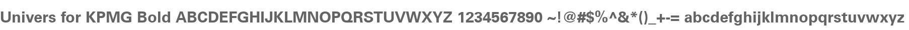 Univers for KPMG