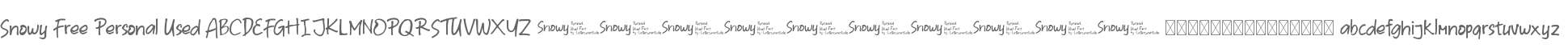 Snowy Free Personal Used