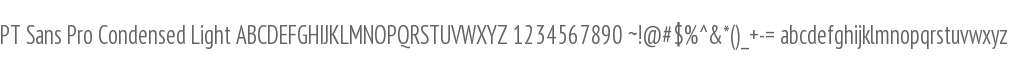 PT Sans Pro Condensed Light