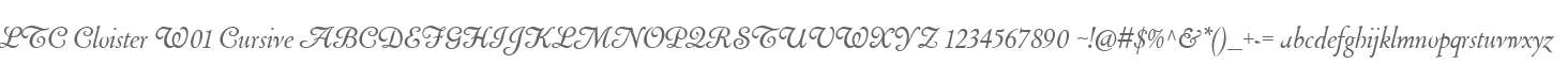 LTC Cloister W01 Cursive