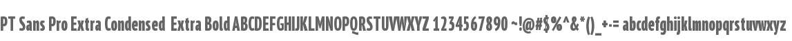 PT Sans Pro Extra Condensed  Extra Bold